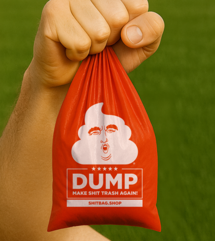 Trump dog poop bags – eco-friendly political dog waste bags