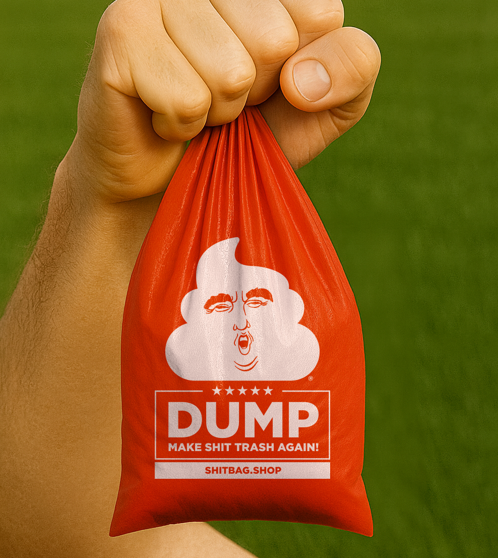 Trump dog poop bags – eco-friendly political dog waste bags